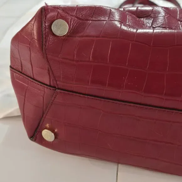 MICHAEL KORS MOTT MEDIUM SMOOTH LEATHER TOTE In Mulberry - Picture 7 of 13